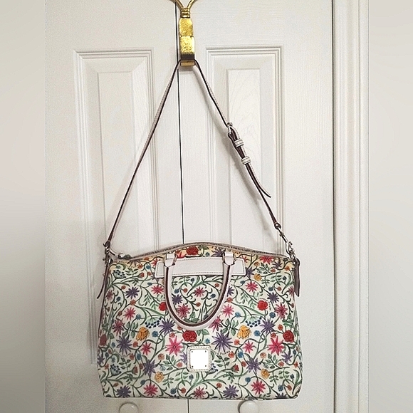 Rare Vintage Dooney & Bourke Italian Vacchetta Satchel Convertible - Picture 3 of 16